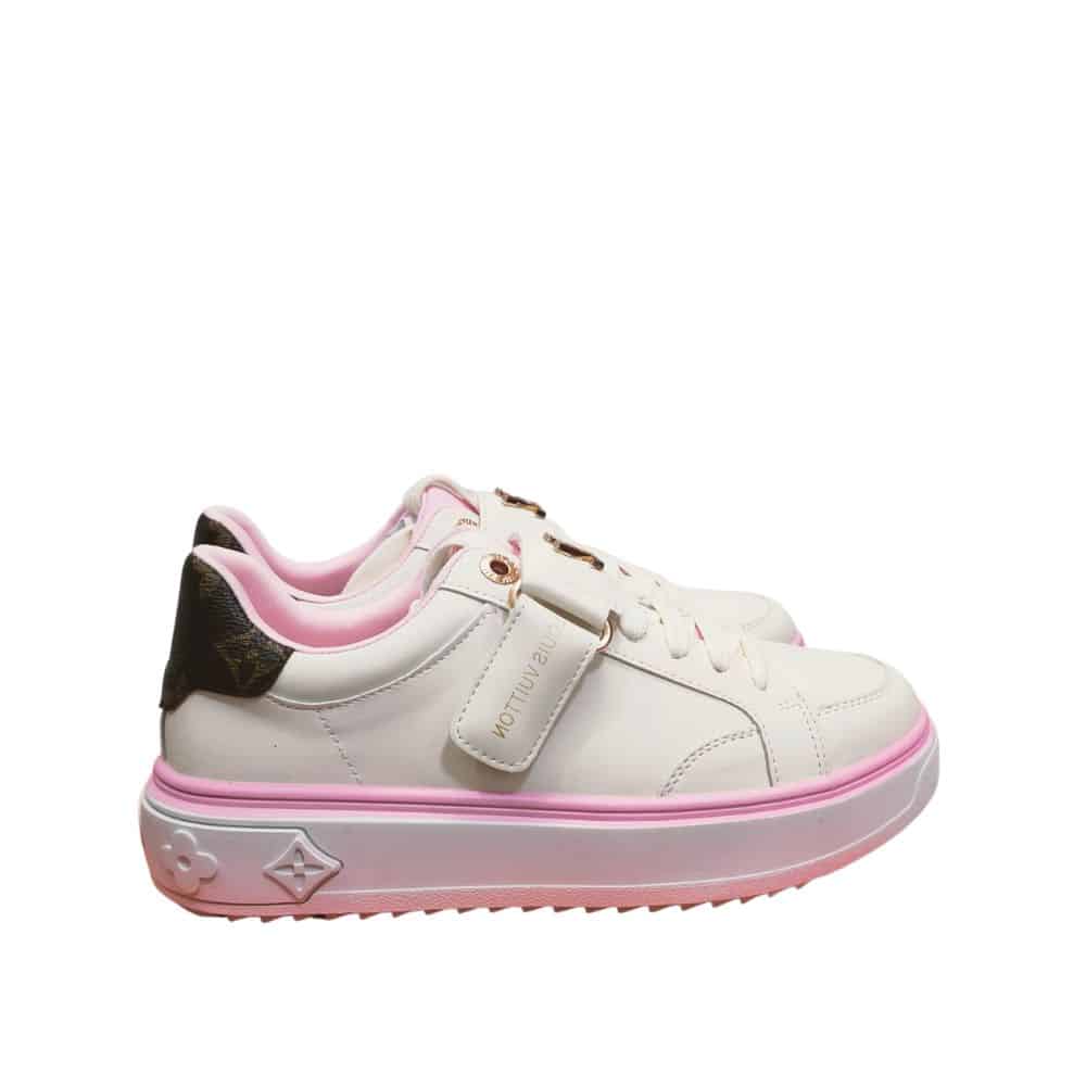 LOUIS VUITTON TIME OUT SNEAKER WHITE AND PINK