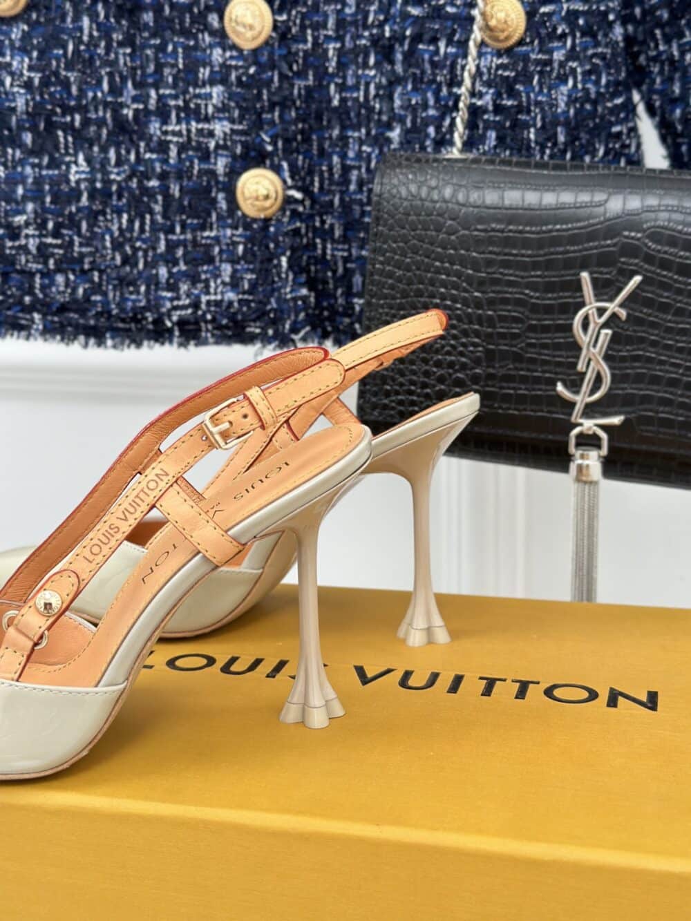 LOUIS VUITTON BLOSSOM SLINGBACK PUMP BEIGE 1AC8E0 - Image 5