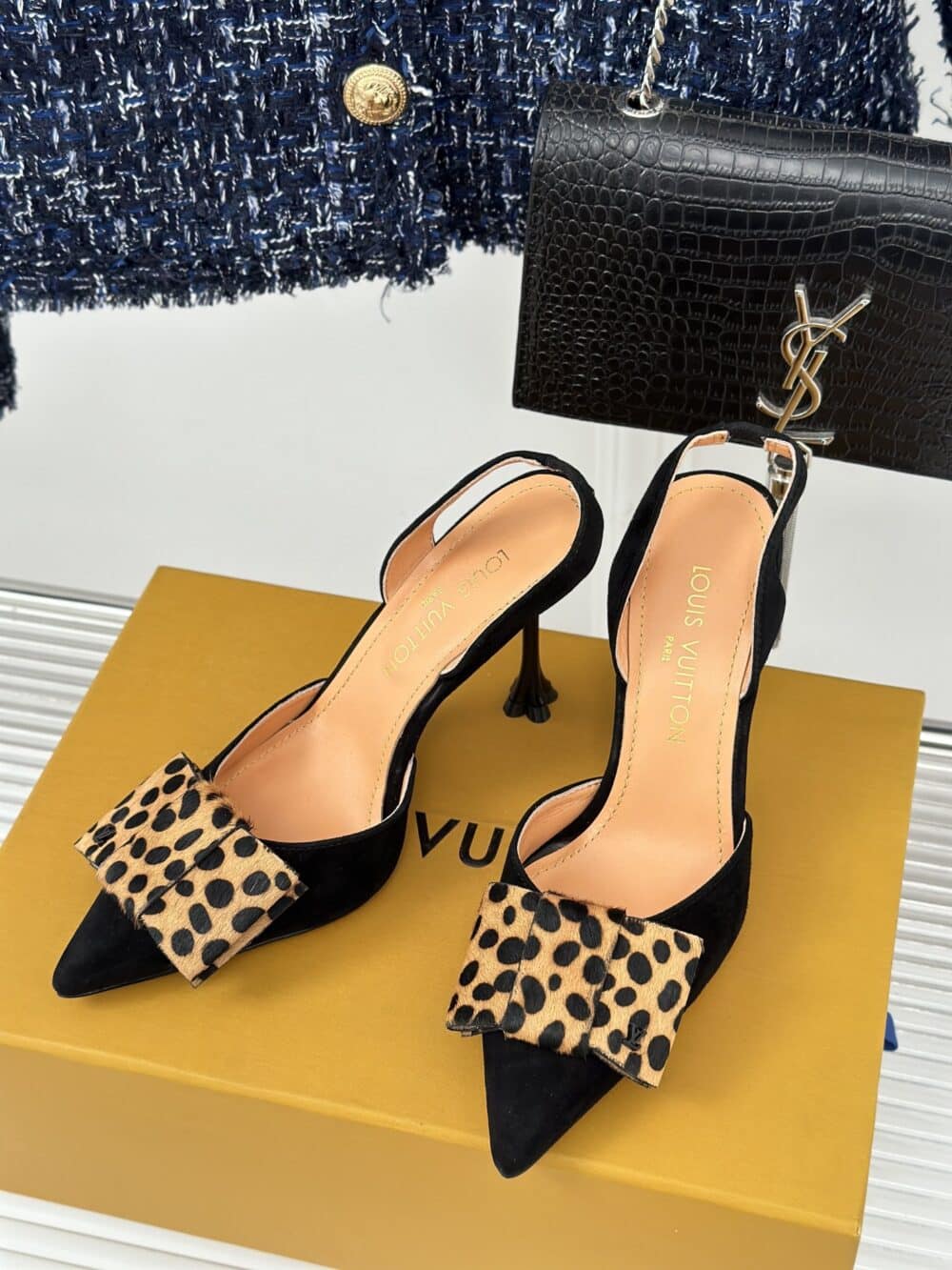 LOUIS VUITTON BLOSSOM SLINGBACK PUMP BLACK 1AC8B4 - Image 3