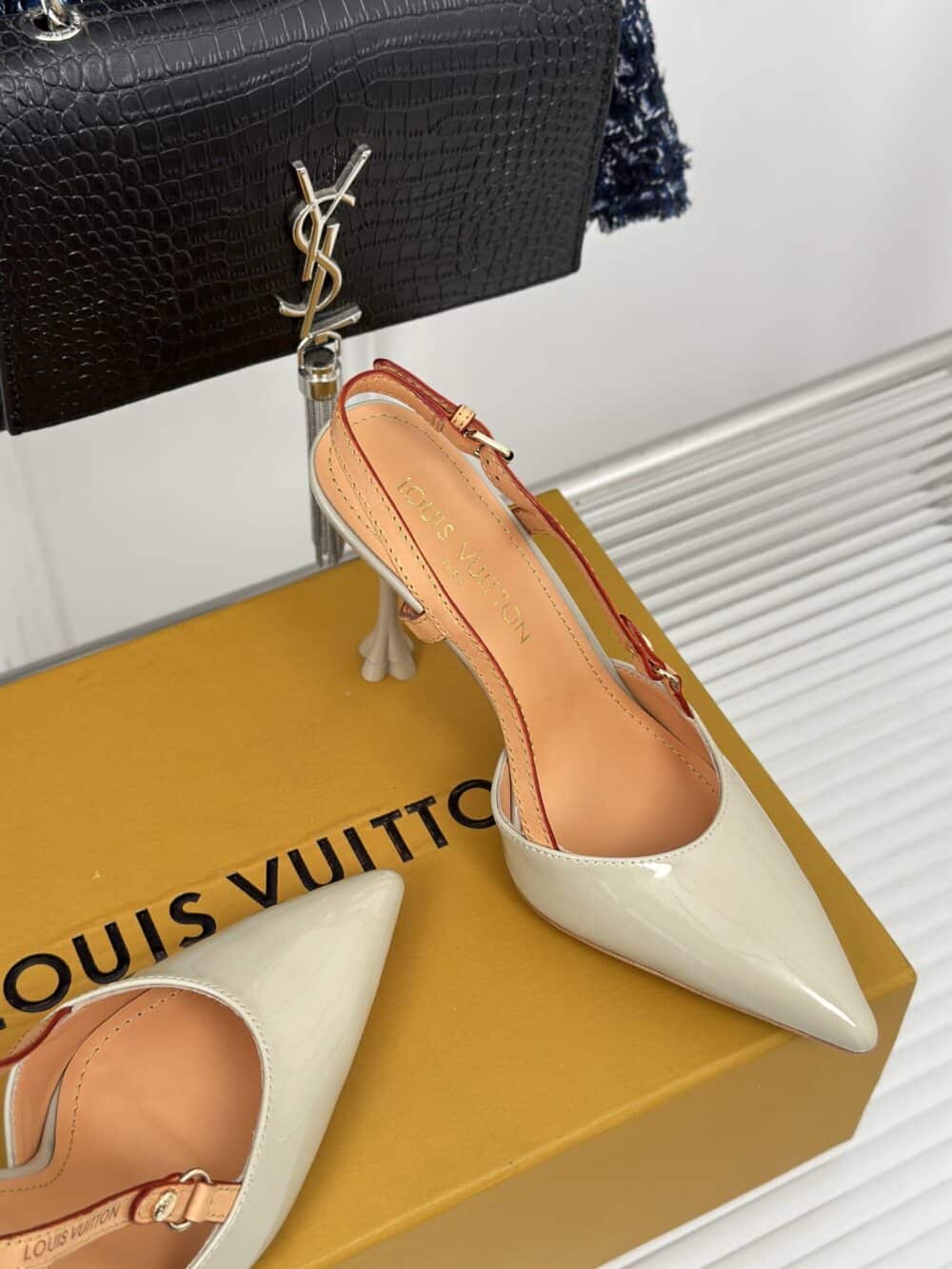 LOUIS VUITTON BLOSSOM SLINGBACK PUMP BEIGE 1AC8E0 - Image 6