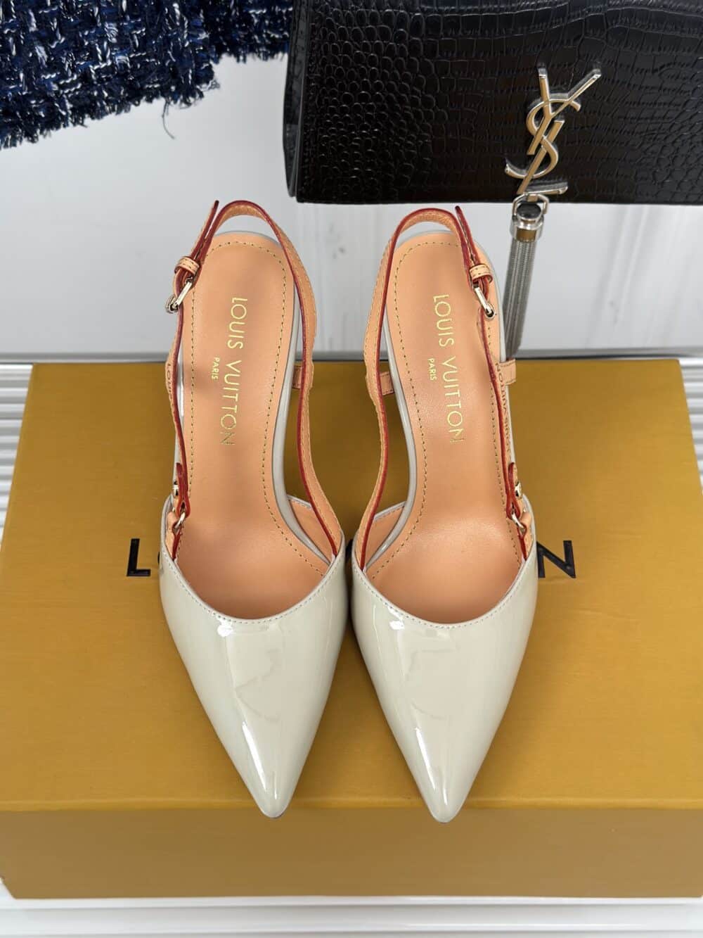 LOUIS VUITTON BLOSSOM SLINGBACK PUMP BEIGE 1AC8E0 - Image 7