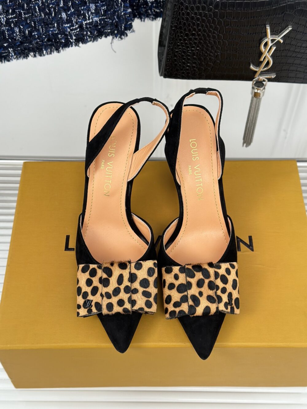 LOUIS VUITTON BLOSSOM SLINGBACK PUMP BLACK 1AC8B4 - Image 5