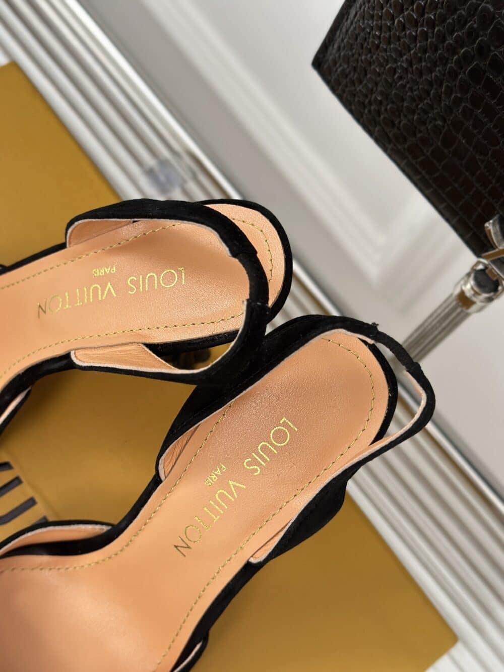 LOUIS VUITTON BLOSSOM SLINGBACK PUMP BLACK 1AC8B4 - Image 8