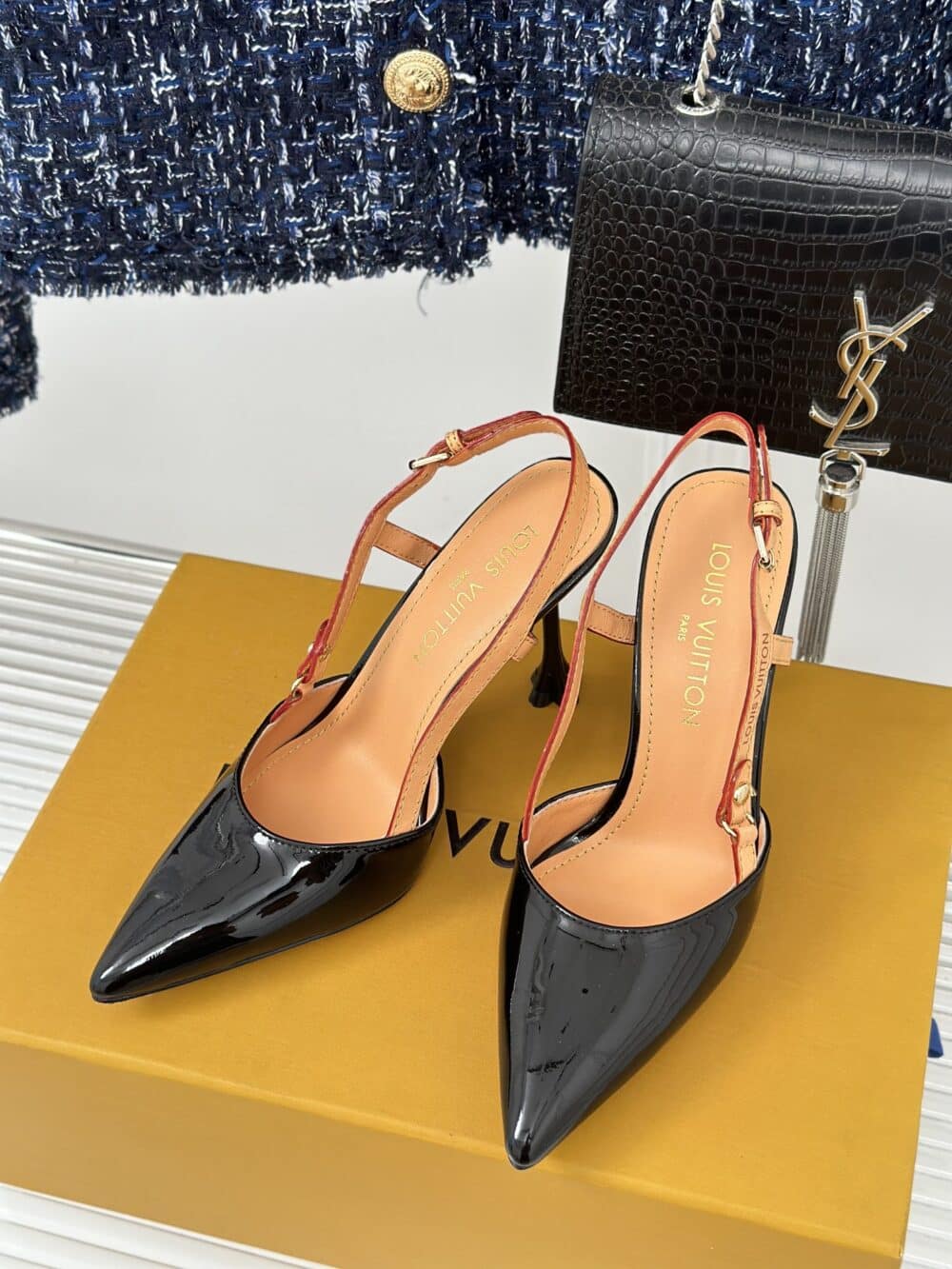 LOUIS VUITTON BLOSSOM SLINGBACK PUMP BLACK 1AC8NP - Image 10