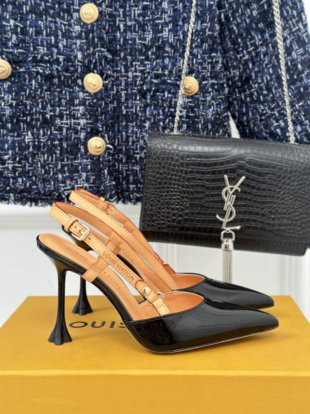 LOUIS VUITTON BLOSSOM SLINGBACK PUMP BLACK 1AC8NP - Image 11