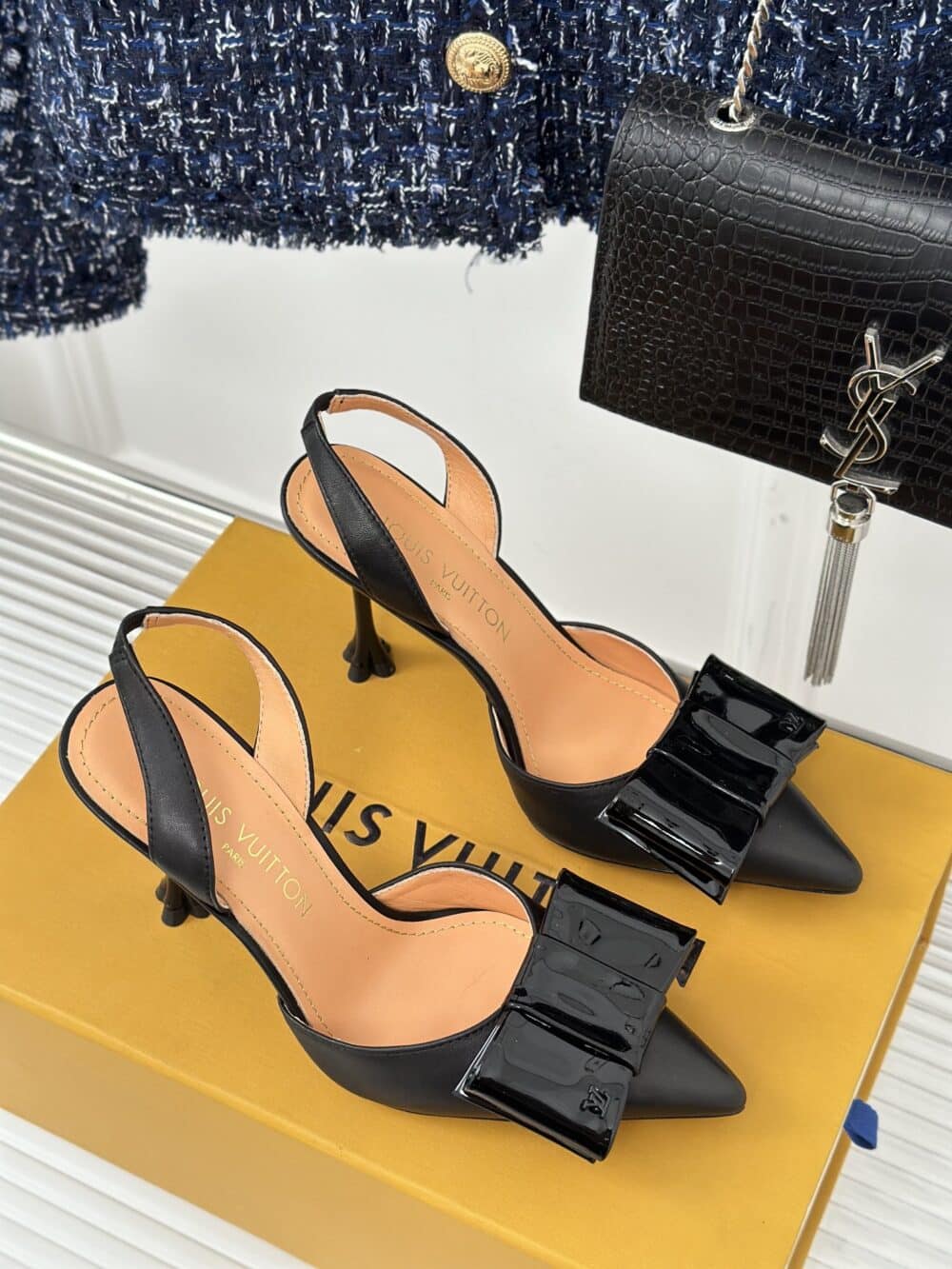 LOUIS VUITTON BLOSSOM SLINGBACK PUMP BLACK 1ACAPS - Image 4