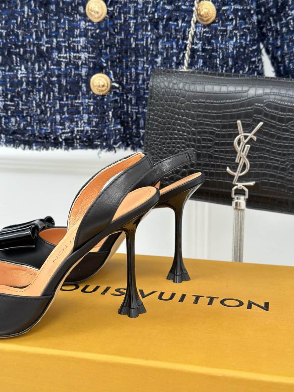 LOUIS VUITTON BLOSSOM SLINGBACK PUMP BLACK 1ACAPS - Image 7