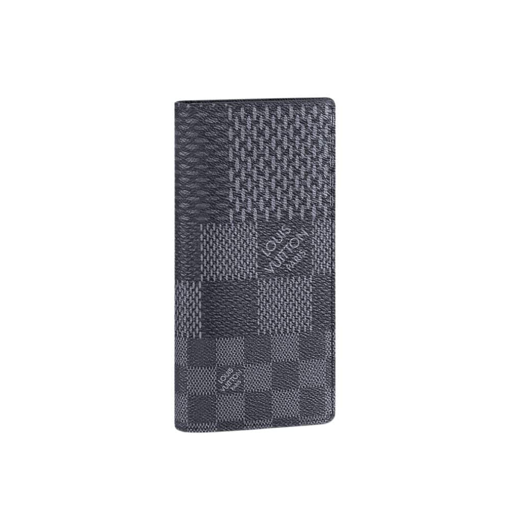 LOUIS VUITTON BRAZZA WALLET GRAY DAMIER GRAPHITE 19CM