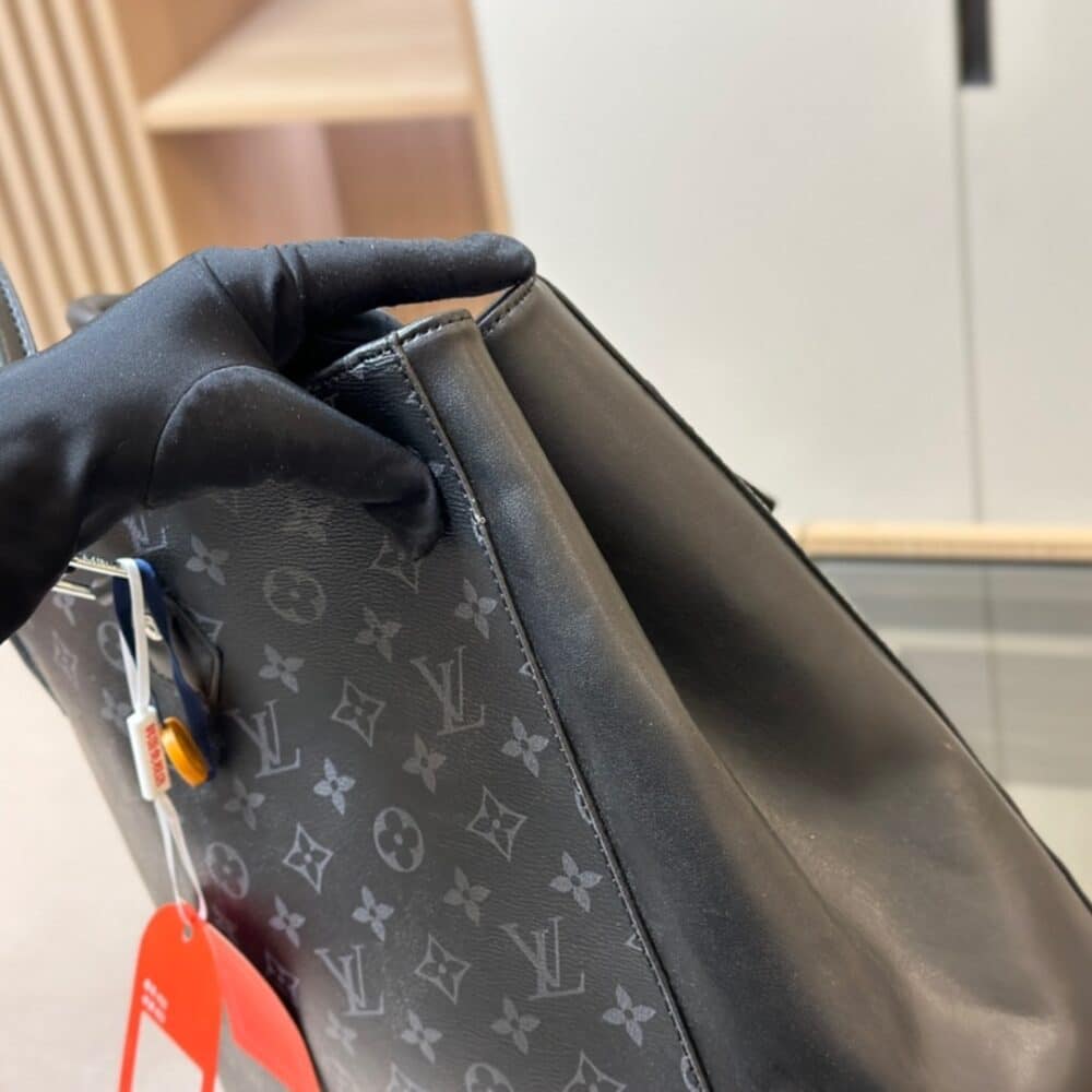 LOUIS VUITTON MONOGRAM ECLIPSE GRAND SAC TOTE BLACK 40CM - Image 3