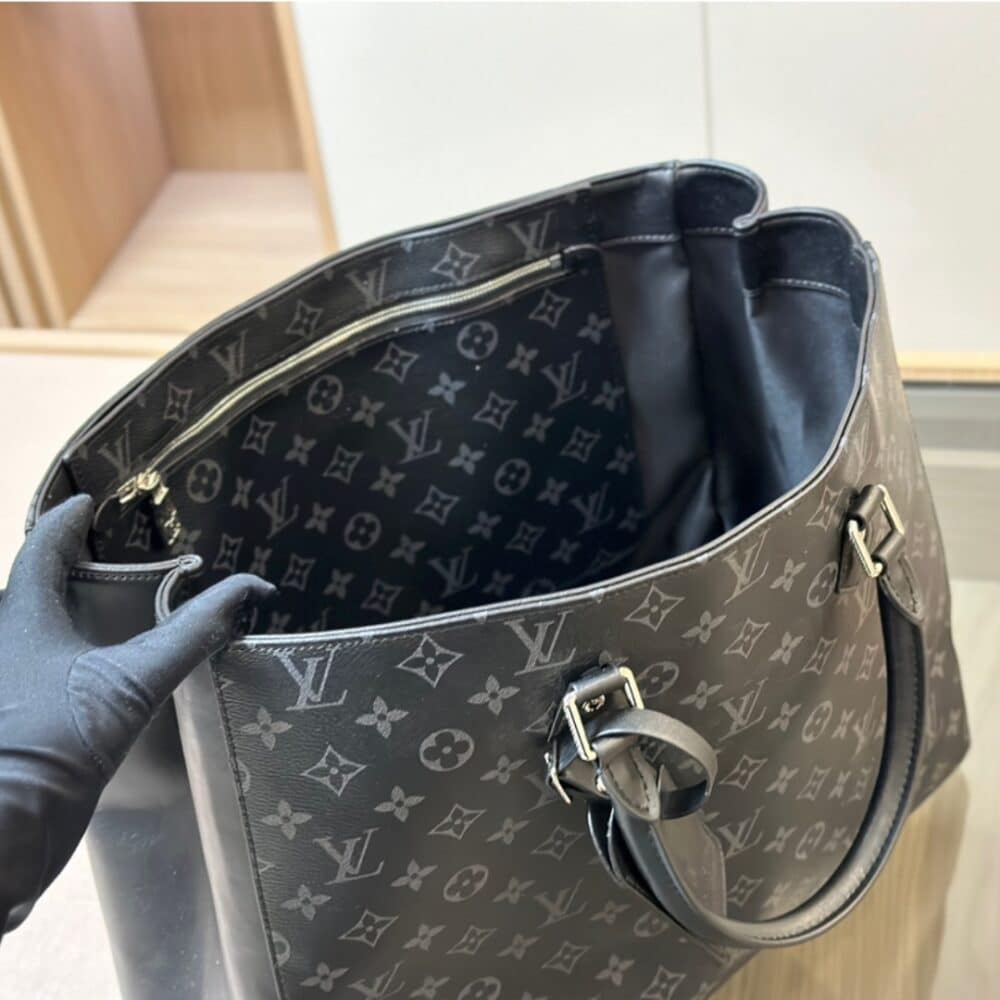 LOUIS VUITTON MONOGRAM ECLIPSE GRAND SAC TOTE BLACK 40CM - Image 5