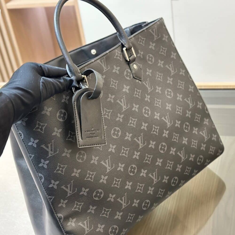 LOUIS VUITTON MONOGRAM ECLIPSE GRAND SAC TOTE BLACK 40CM - Image 7