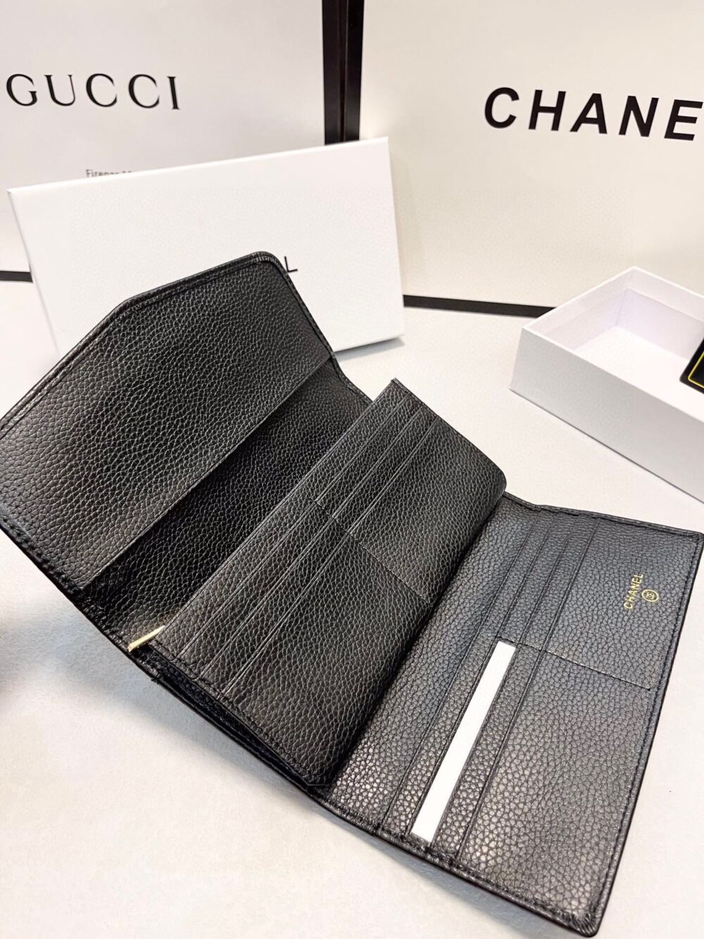 CHANEL LONG FLAP WALLET BLACK 19CM - Image 8