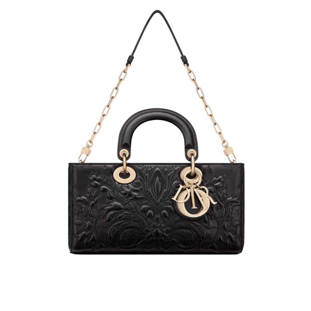 DIOR MEDIUM LADY D JOY BAG BLACK 26CM