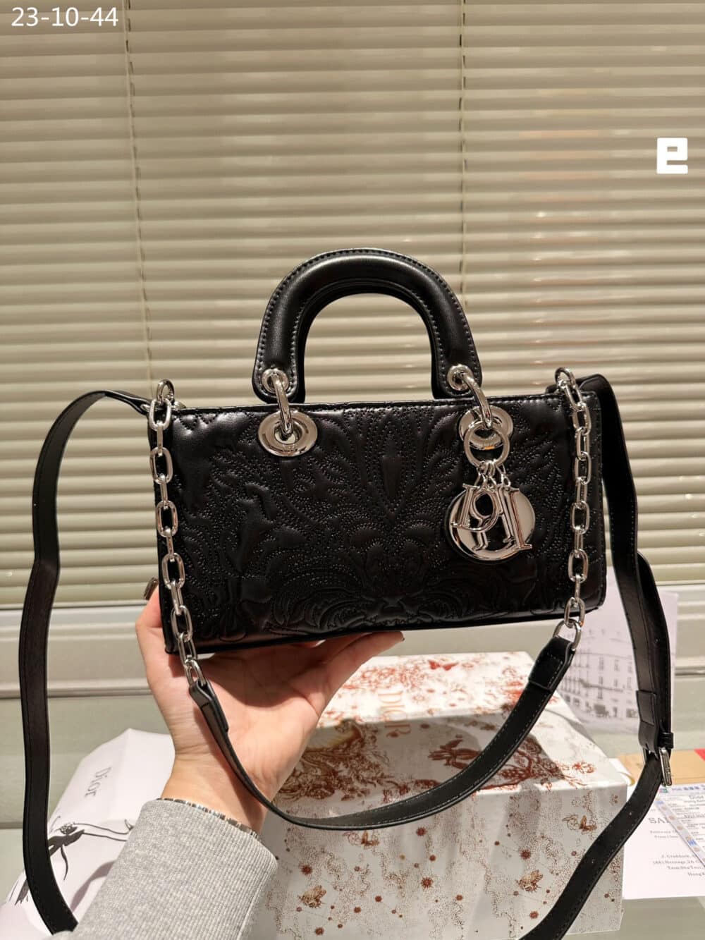 Alternative view of DIOR MEDIUM LADY D JOY BAG BLACK 26CM