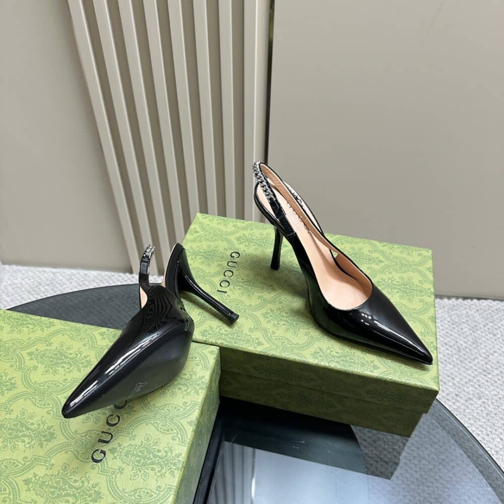 GUCCI SIGNORIA SLINGBACK PUMP BLACK - Image 5