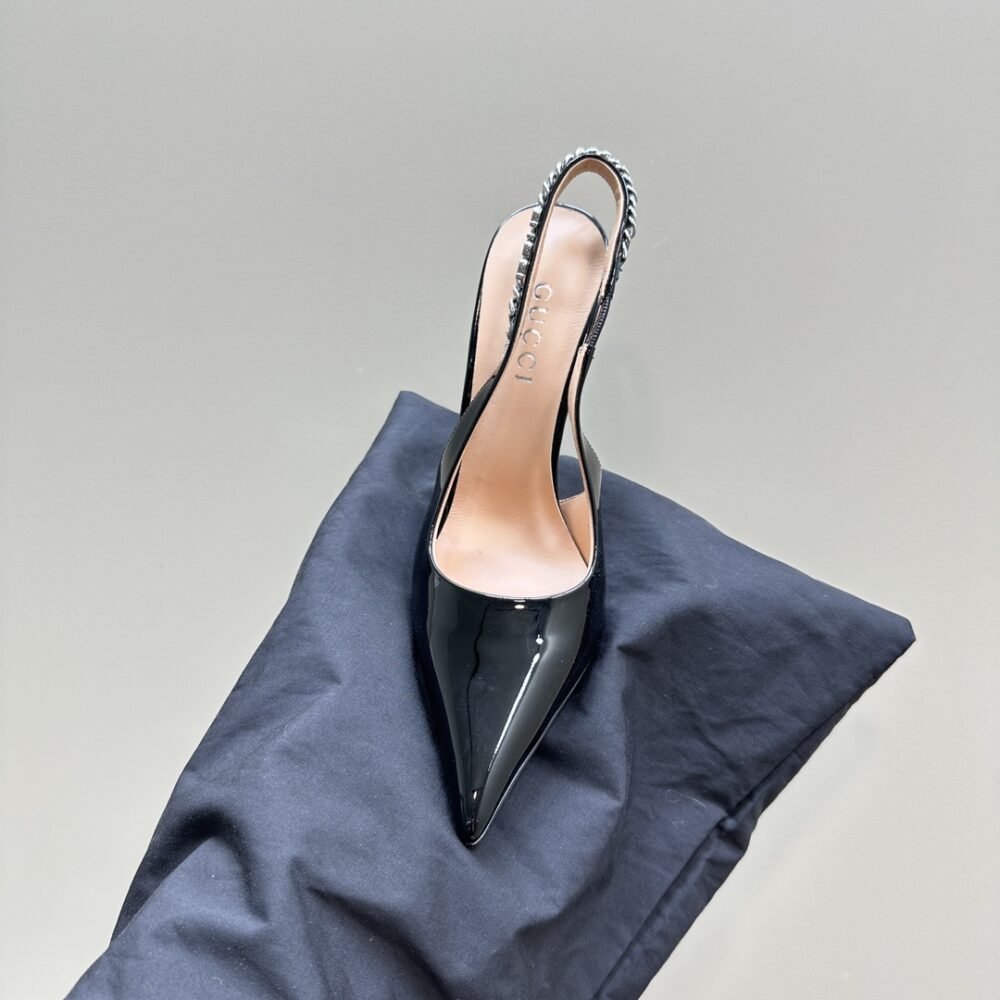 GUCCI SIGNORIA SLINGBACK PUMP BLACK - Image 9