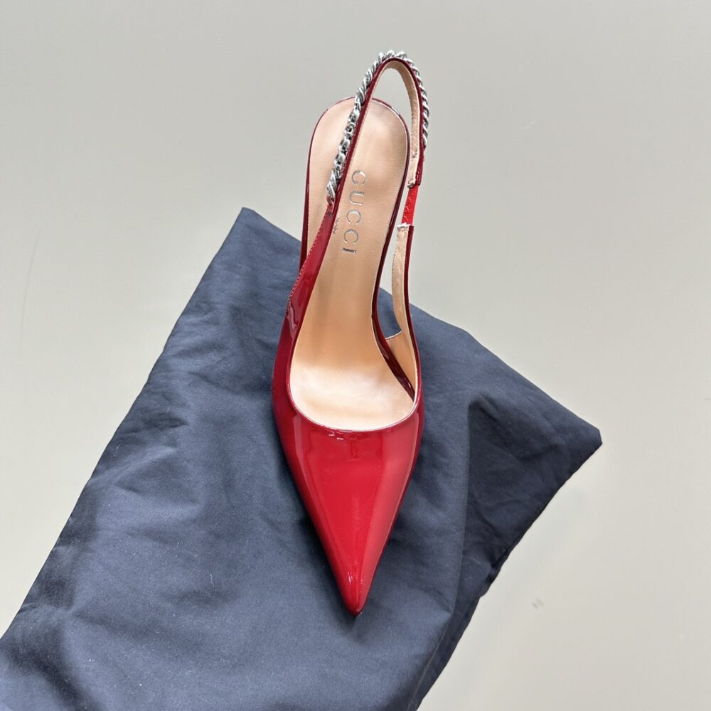 GUCCI SIGNORIA SLINGBACK PUMP RED 783821 BNC80 6207 - Image 4