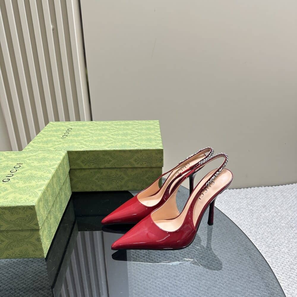 GUCCI SIGNORIA SLINGBACK PUMP RED 783821 BNC80 6207 - Image 5