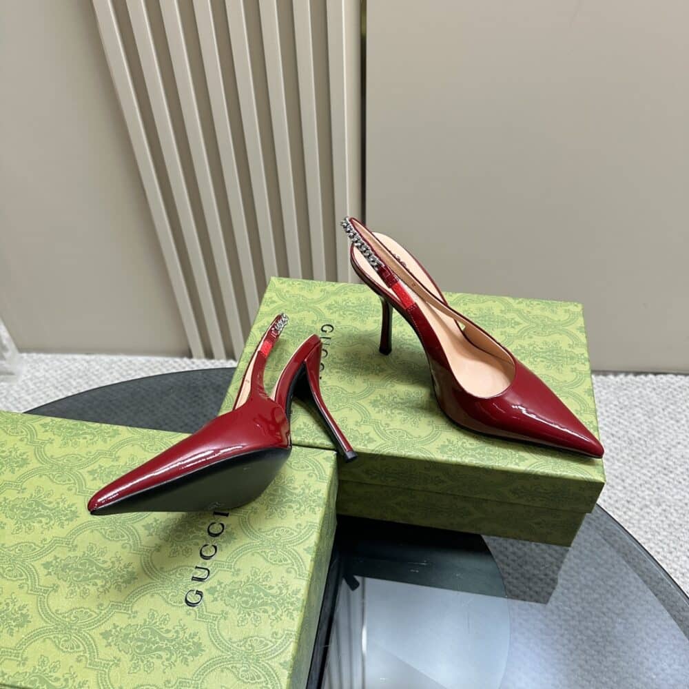GUCCI SIGNORIA SLINGBACK PUMP RED 783821 BNC80 6207 - Image 6