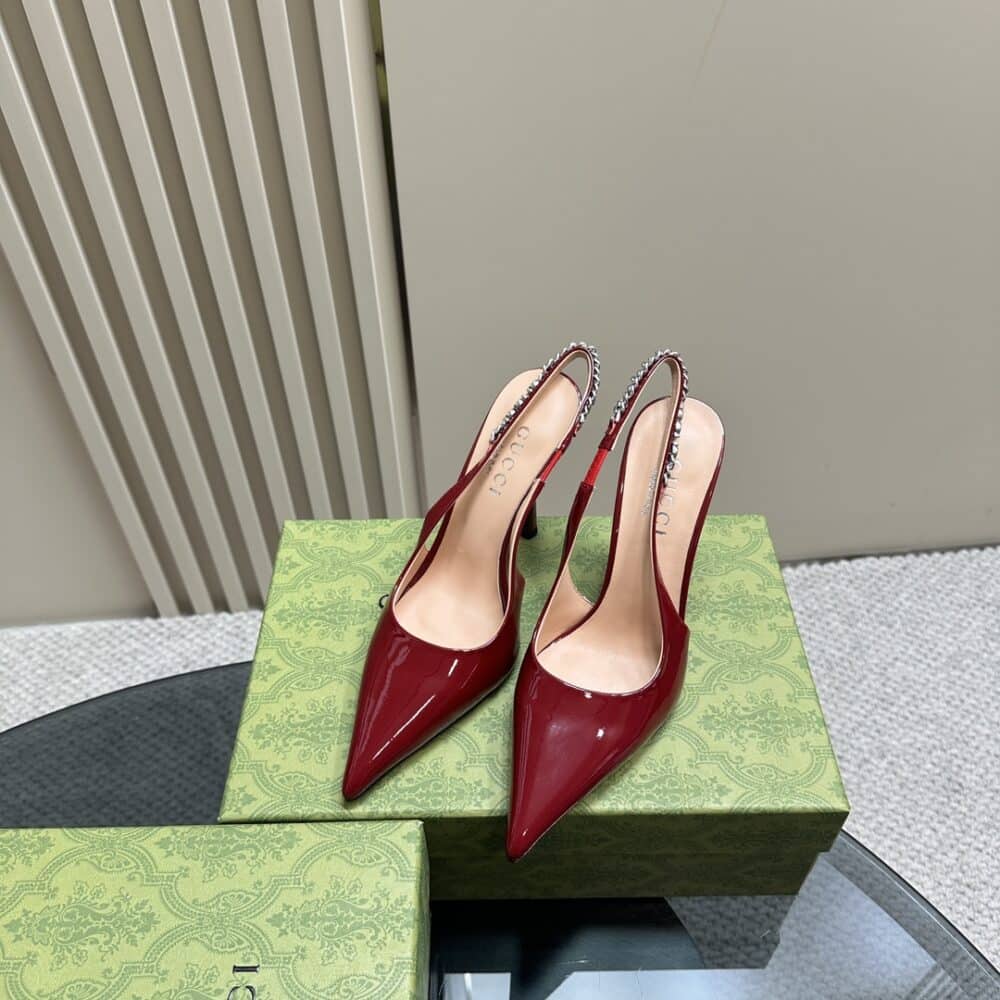 GUCCI SIGNORIA SLINGBACK PUMP RED 783821 BNC80 6207 - Image 8
