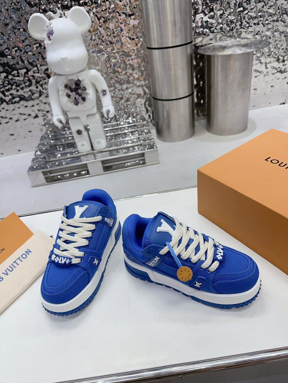 LOUIS VUITTON LV TRAINER MAXI SNEAKER BLUE 1ABM2L - Image 5