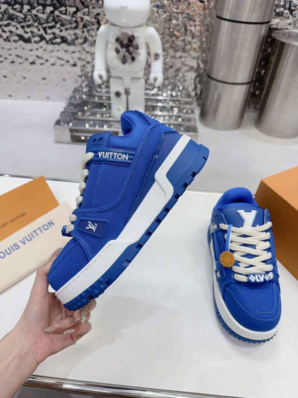 LOUIS VUITTON LV TRAINER MAXI SNEAKER BLUE 1ABM2L - Image 6