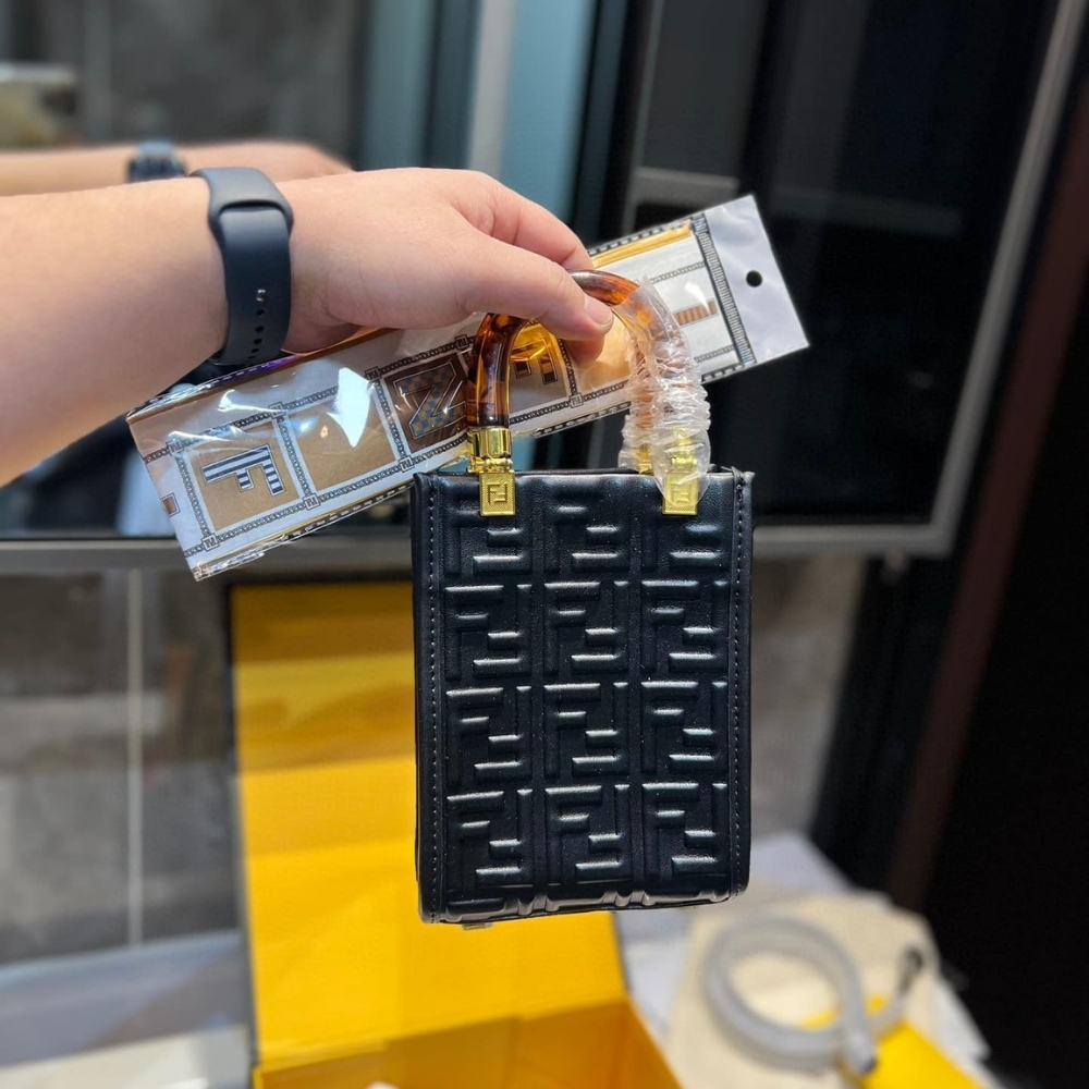 Alternative view of FENDI MINI SUNSHINE SHOPPER BLACK 18CM 8BS051AMCIF0KUR