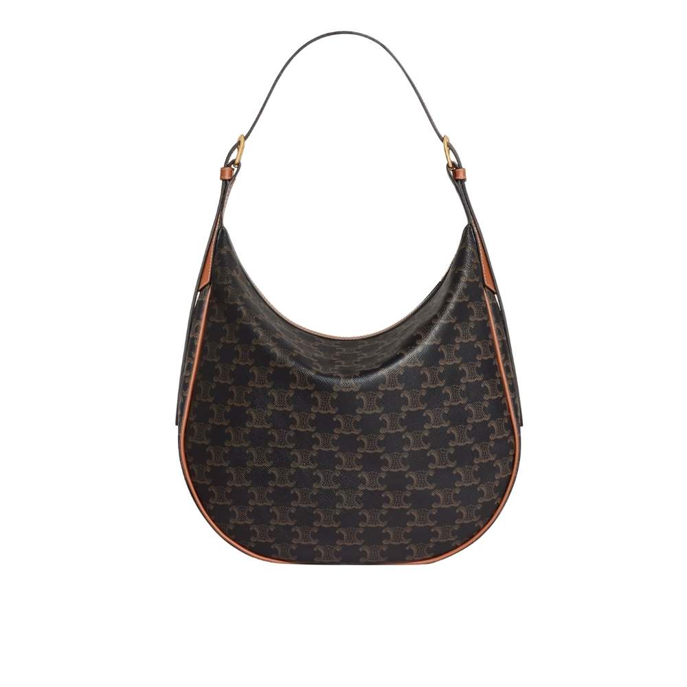 CELINE MEDIUM HELOISE BAG IN TRIOMPHE CANVAS TAN 30CM 114712FQM 04LU