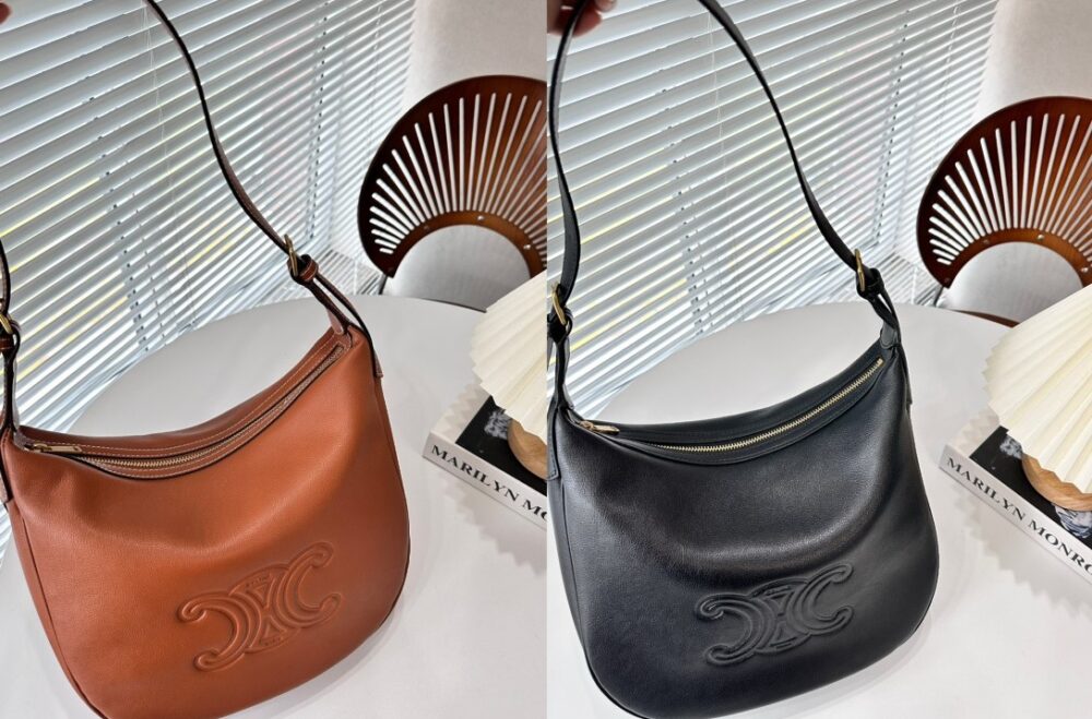 CELINE HELOISE BAG IN SUPPLE CALFSKIN BROWN 24CM 114713FLH 04LU - Image 3