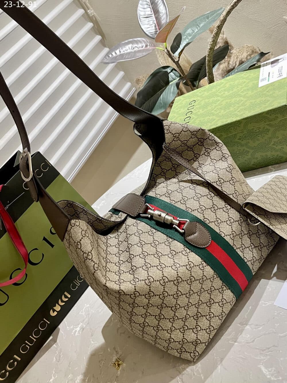GUCCI JACKIE 1961 MEDIUM SHOULDER BAG BEIGE 35CM - Image 7