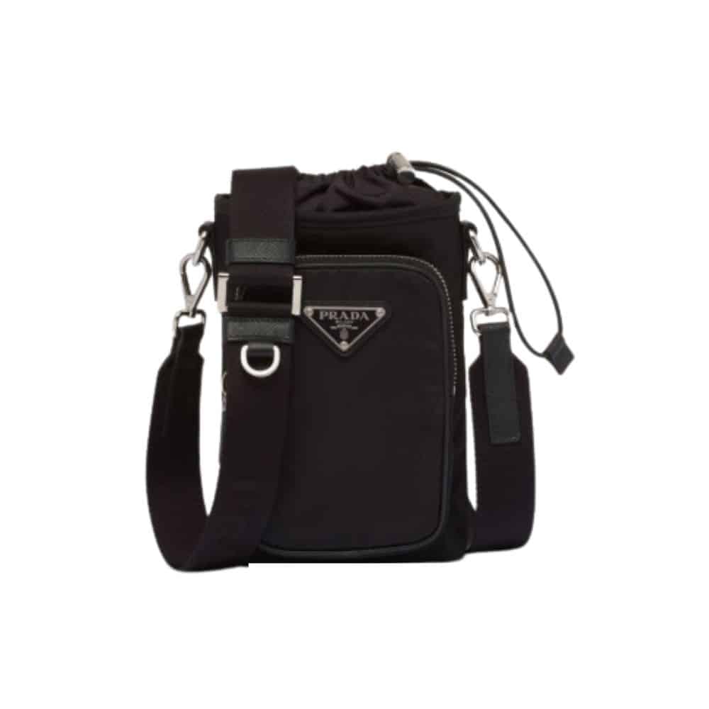 PRADA RE NYLON SMARTPHONE CASE BLACK 18CM 2ZH1552DMIF0002