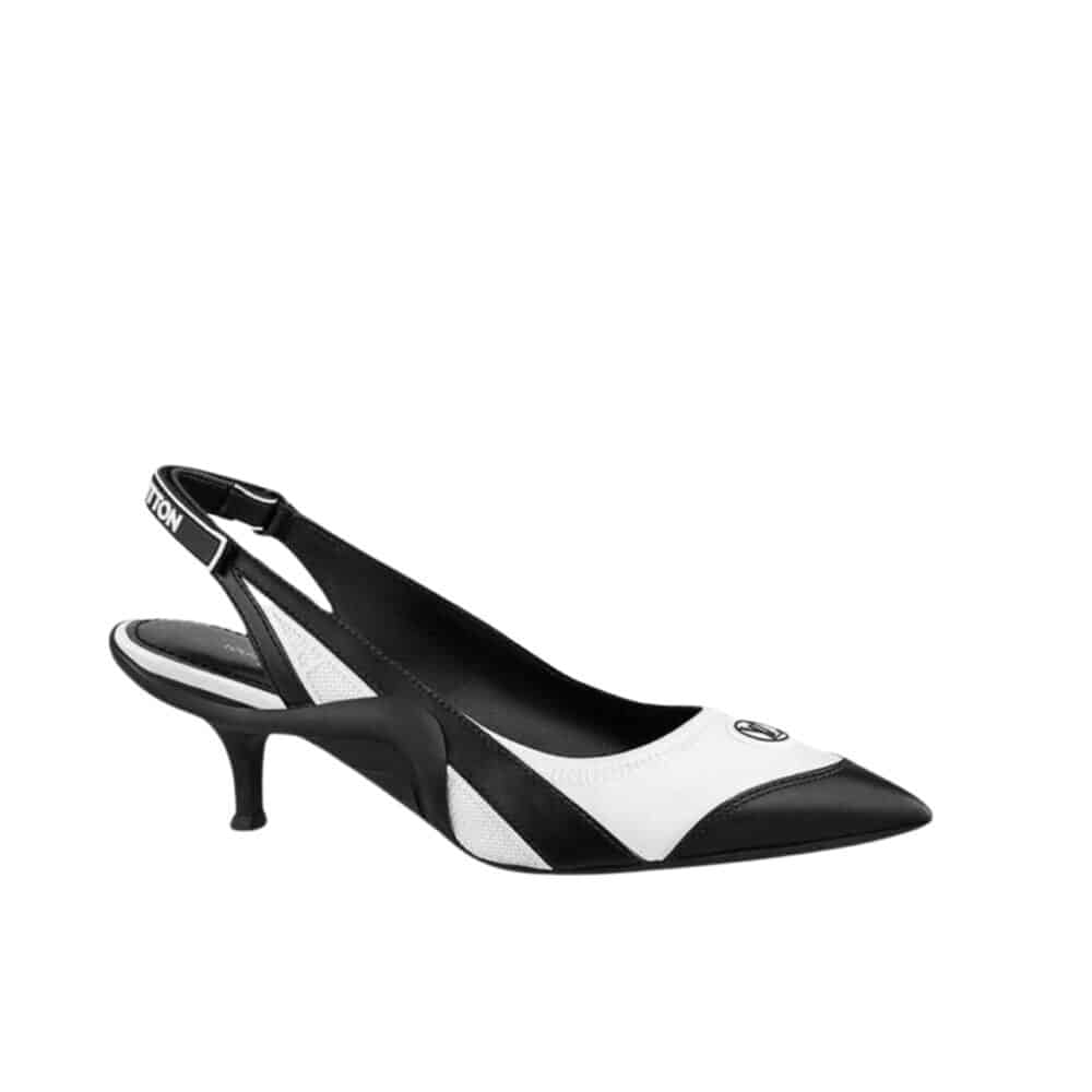 LOUIS VUITTON ARCHLIGHT SLINGBACK PUMP BLACK AND WHITE