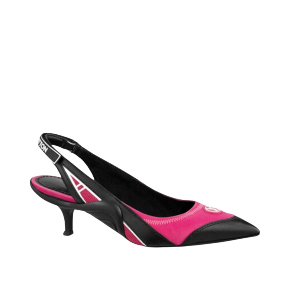 LOUIS VUITTON ARCHLIGHT SLINGBACK PUMP BLACK AND PINK
