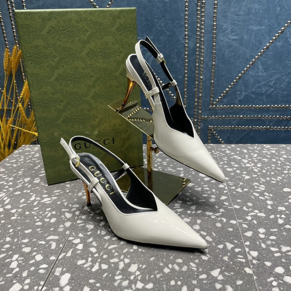 GUCCI WOMEN'S PLATFORM PUMP WHITE - Image 6
