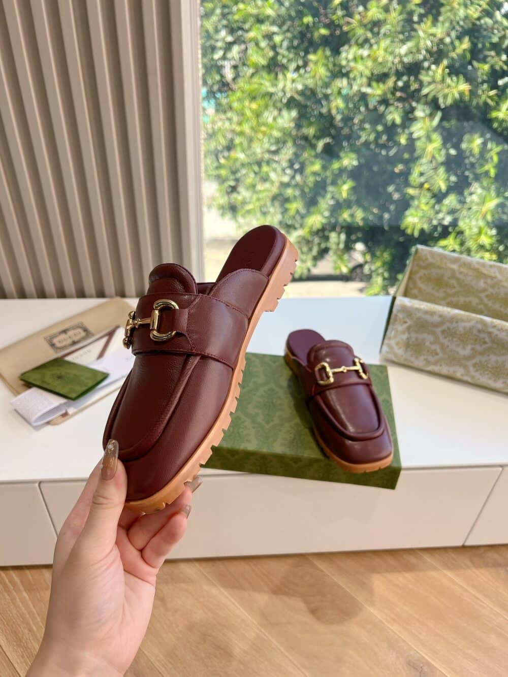 GUCCI WOMEN'S MULE WITH HORSEBIT BROWN 771096 AACAI 2208 - Image 3