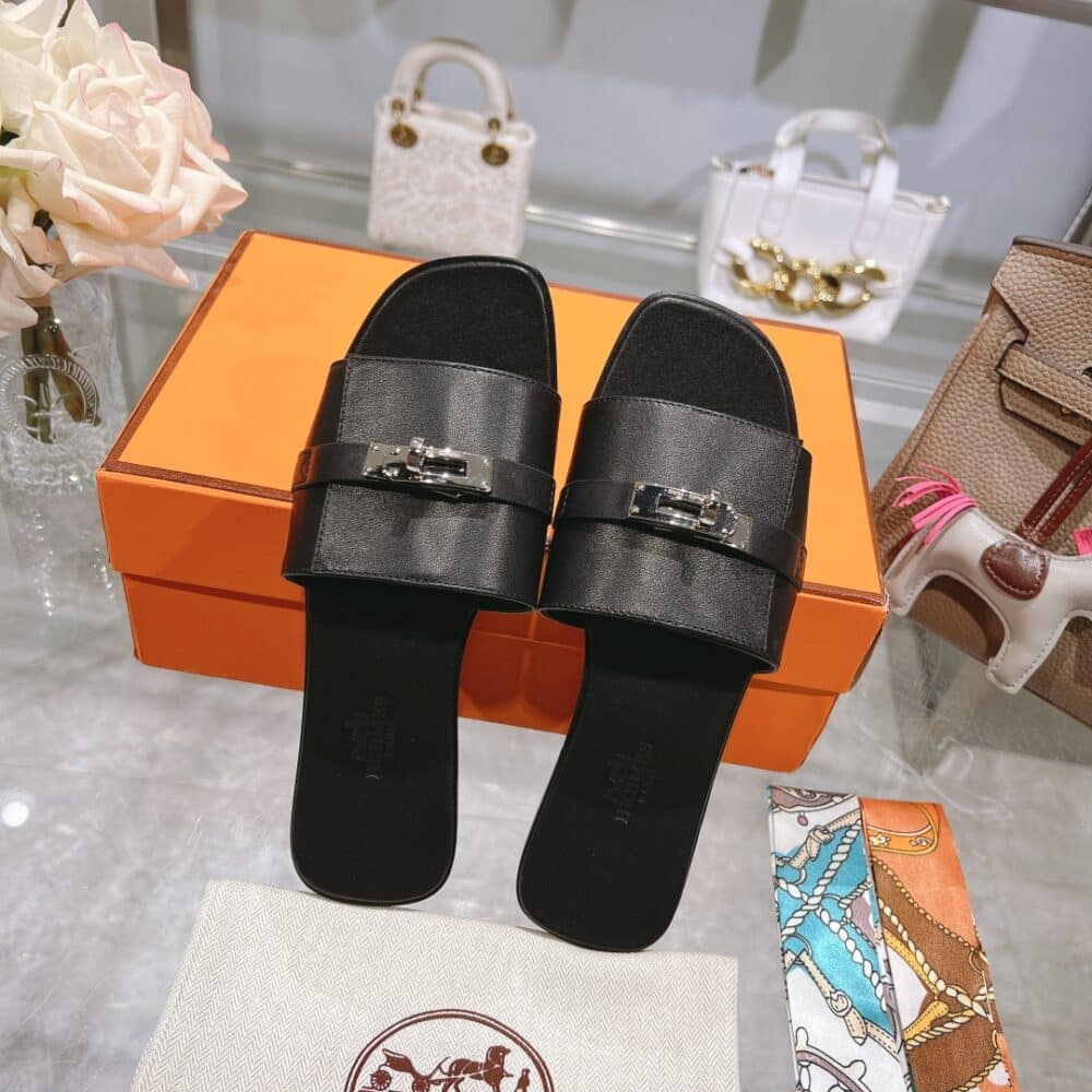 Alternative view of HERMES GIULIA SANDAL BLACK H231056Z 02350