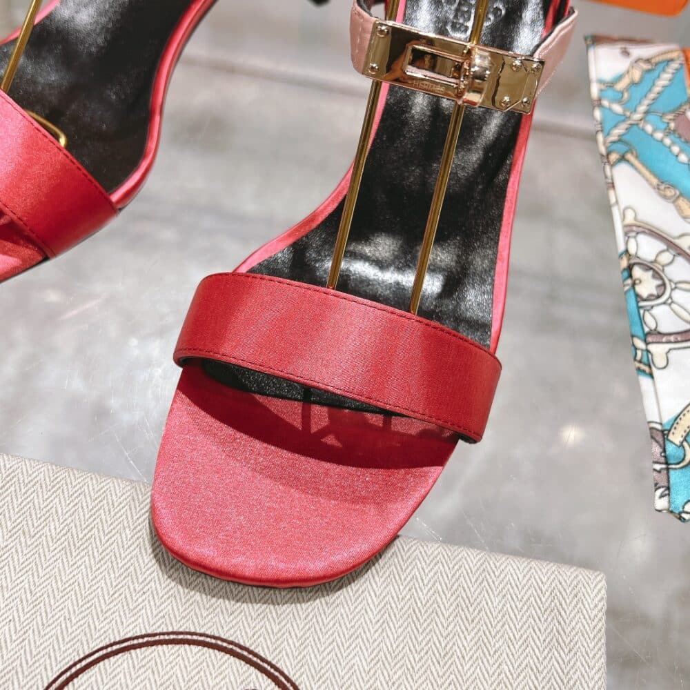 Alternative view of HERMES GLAMOUR 75 SANDAL RED