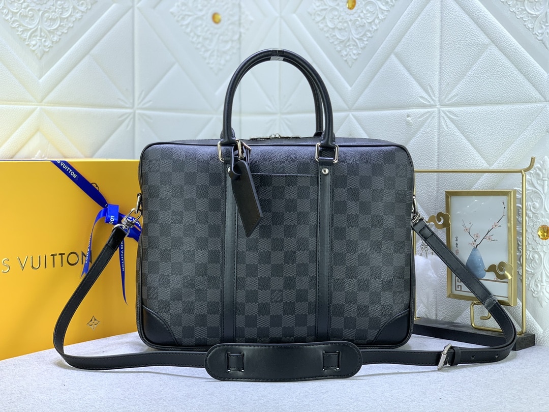LOUIS VUITTON PORTE DOCUMENTS VOYAGE DAMIER BLACK 37CM N40485 - Image 2