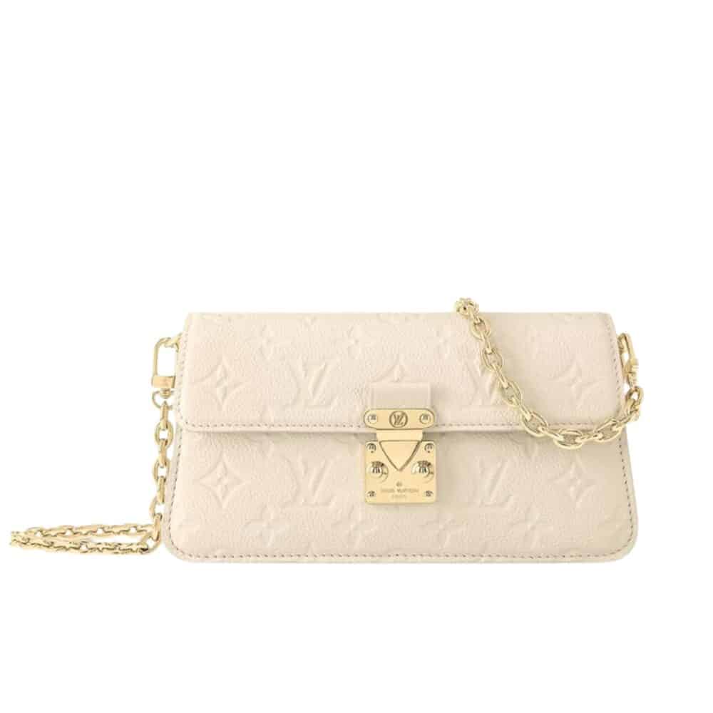 LOUIS VUITTON WALLET ON CHAIN MÉTIS MONOGRAM WHITE 22CM
