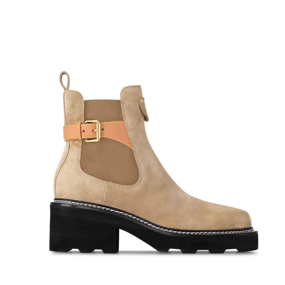 LOUIS VUITTON BEAUBOURG ANKLE BOOT BEIGE 1ACKD3