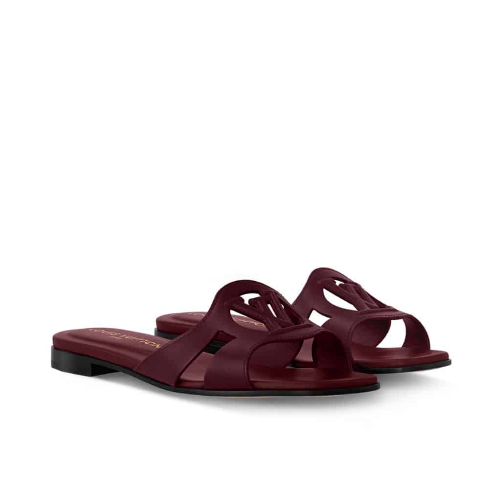 LOUIS VUITTON LV ISOLA FLAT MULE RED 1ABP2W