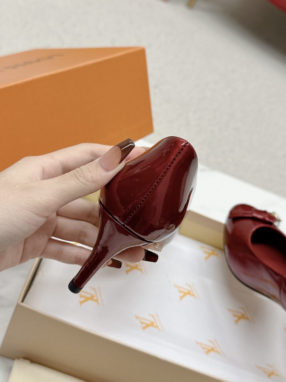 LOUIS VUITTON FIANCEE PUMPS RED - Image 6