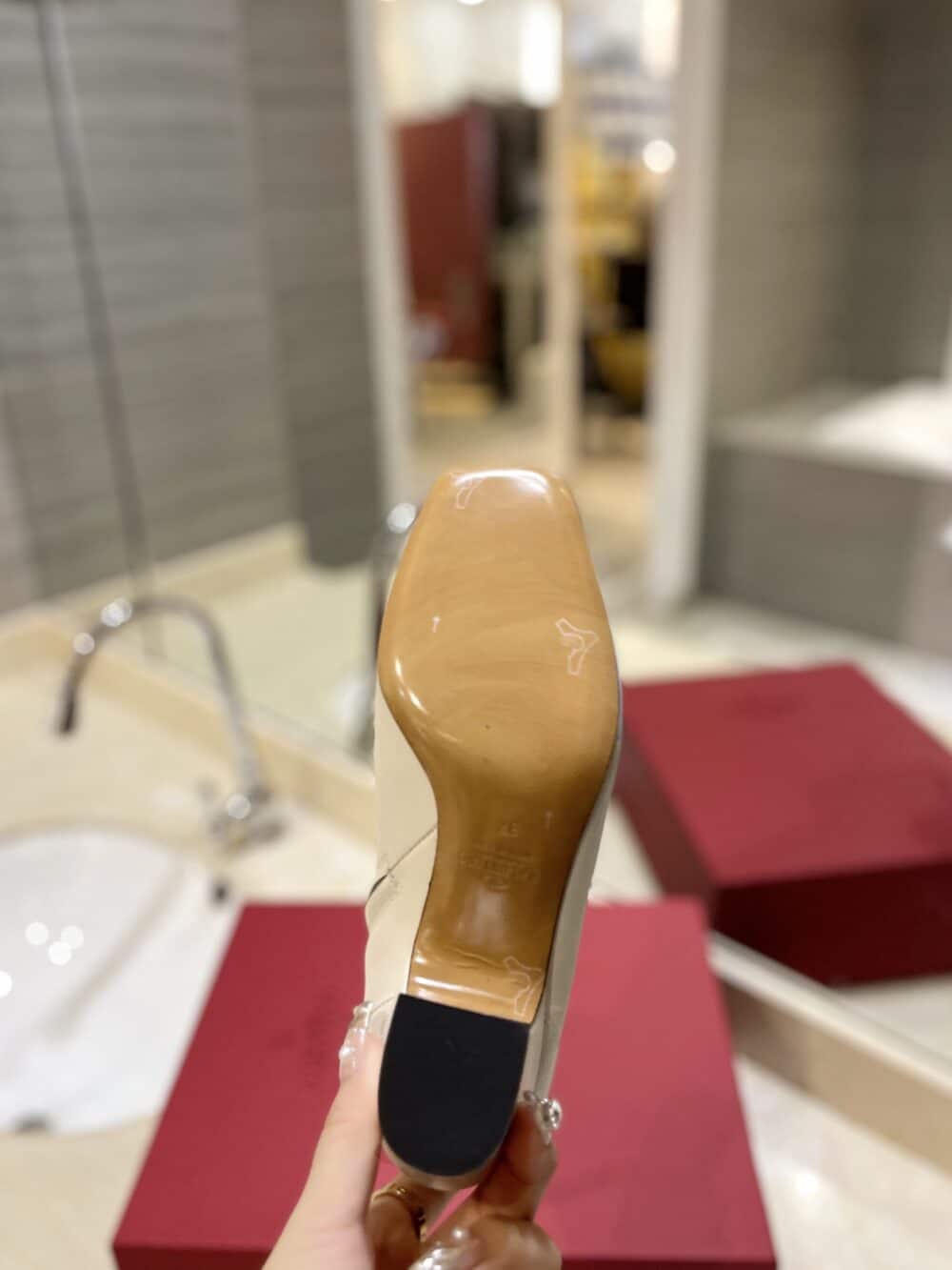 Alternative view of VALENTINO GARAVANI TAN GO ANKLE BOOT IN CALFSKIN LEATHER WHITE