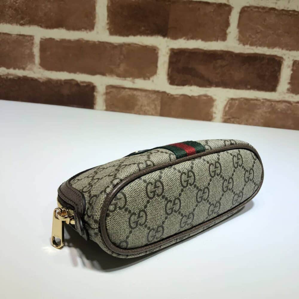 GUCCI OPHIDIA GG COSMETIC POUCH BROWN - Image 3