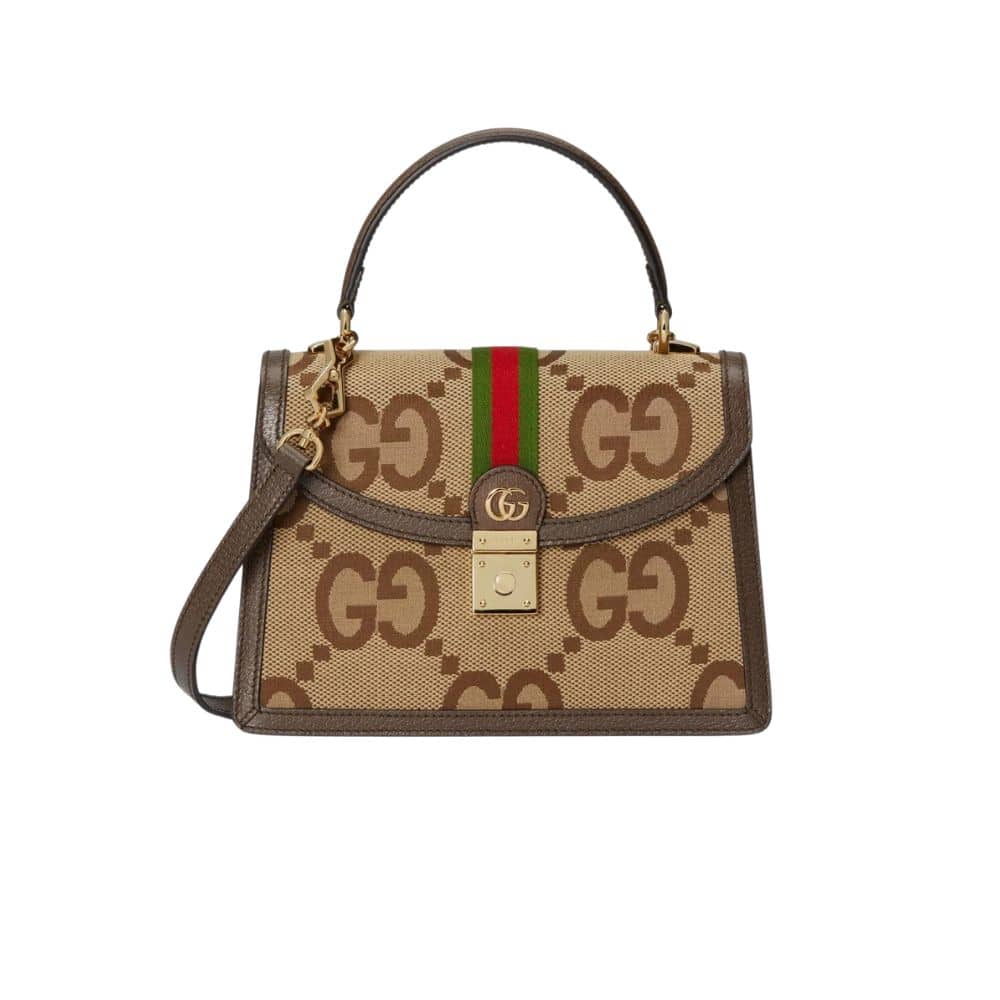 GUCCI OPHIDIA SMALL JUMBO GG BAG BROWN 24CM