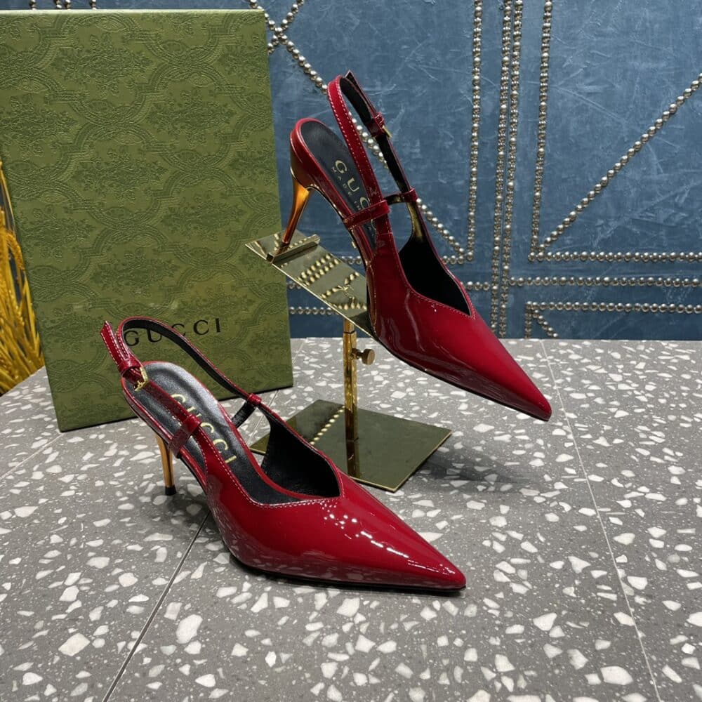 GUCCI WOMEN'S PLATFORM PUMP RED - Image 9