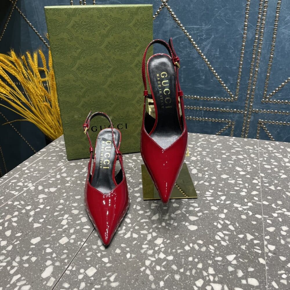 GUCCI WOMEN'S PLATFORM PUMP RED - Image 8