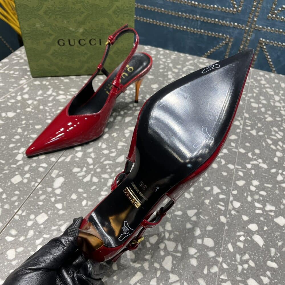 GUCCI WOMEN'S PLATFORM PUMP RED - Image 7