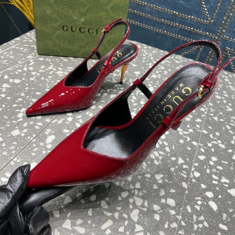 GUCCI WOMEN'S PLATFORM PUMP RED - Image 6