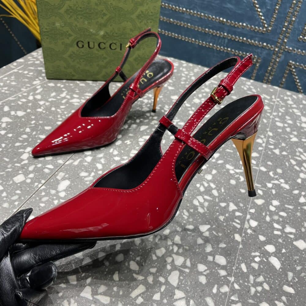 GUCCI WOMEN'S PLATFORM PUMP RED - Image 5
